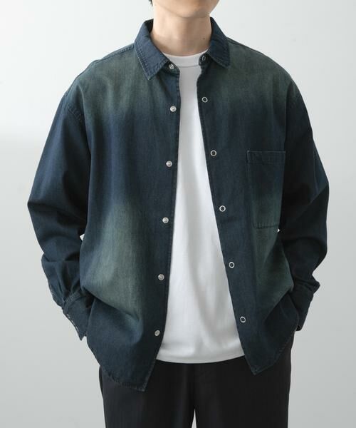 URBAN RESEARCH ITEMS / アーバンリサーチ アイテムズ シャツ・ブラウス | フェードデニム リングドットボタンシャツ | 詳細13