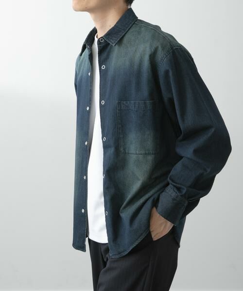 URBAN RESEARCH ITEMS / アーバンリサーチ アイテムズ シャツ・ブラウス | フェードデニム リングドットボタンシャツ | 詳細15