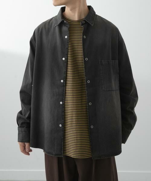 URBAN RESEARCH ITEMS / アーバンリサーチ アイテムズ シャツ・ブラウス | フェードデニム リングドットボタンシャツ | 詳細25