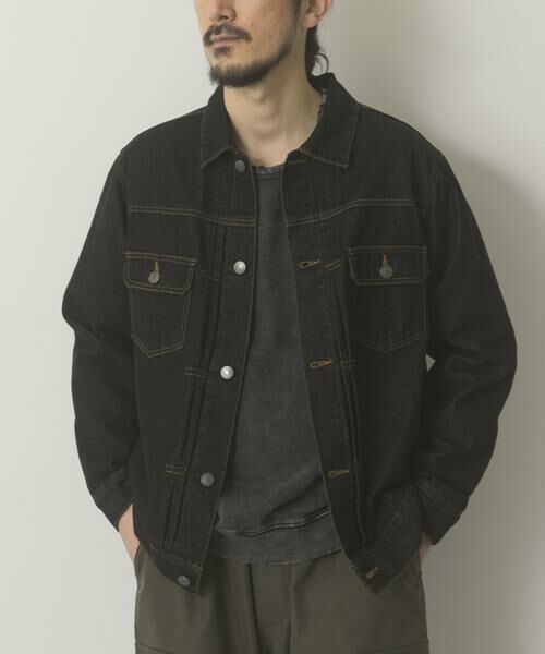 URBAN RESEARCH ITEMS/アーバンリサーチ アイテムズ DENIM JACKET TYPE 2nd ブラック L