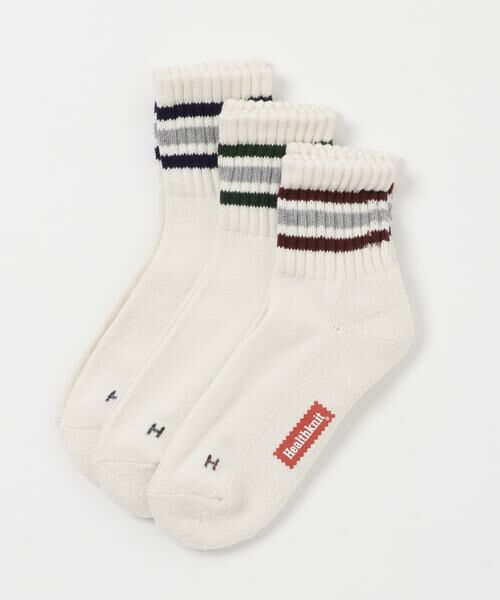 URBAN RESEARCH ITEMS / アーバンリサーチ アイテムズ ソックス | Healthknit　3Line シンカー ミドルソックス 3P | 詳細1