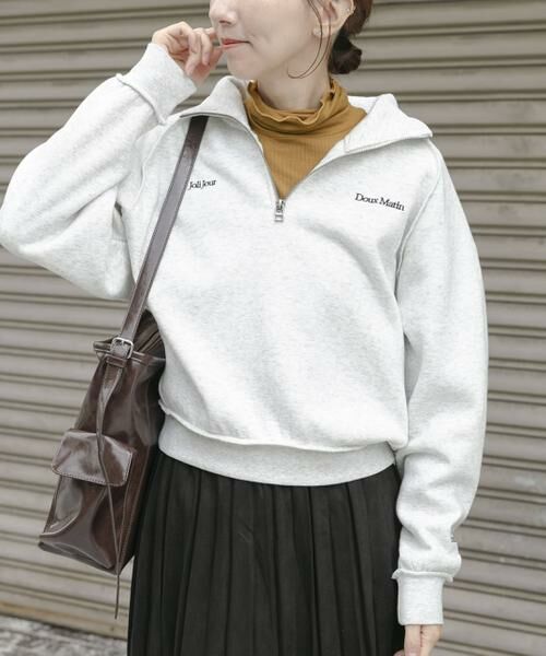 URBAN RESEARCH ITEMS / アーバンリサーチ アイテムズ スウェット | ハーフジップ刺繍スウェット | 詳細15