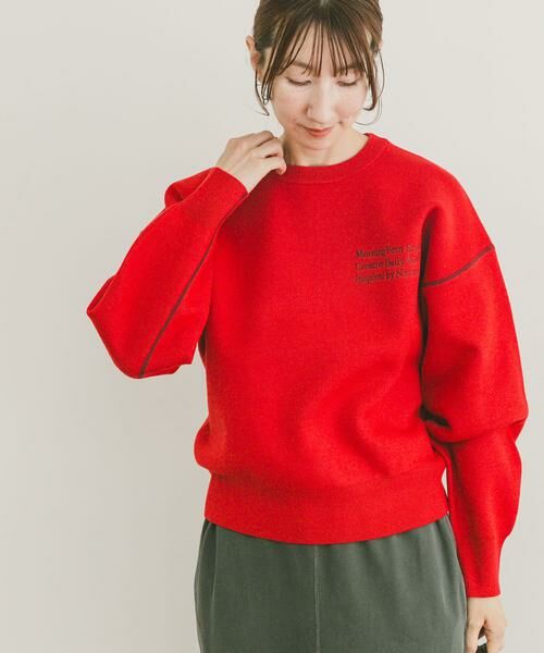 URBAN RESEARCH ITEMS / アーバンリサーチ アイテムズ ニット・セーター | スウェットライククルーネックニット | 詳細1