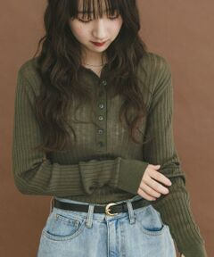 URBAN RESEARCH ITEMS / アーバンリサーチ アイテムズ ニット・セーター | シアーリブポロニット