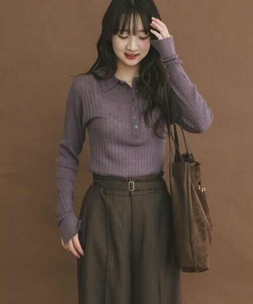 URBAN RESEARCH ITEMS / アーバンリサーチ アイテムズ ニット・セーター | シアーリブポロニット | 詳細9