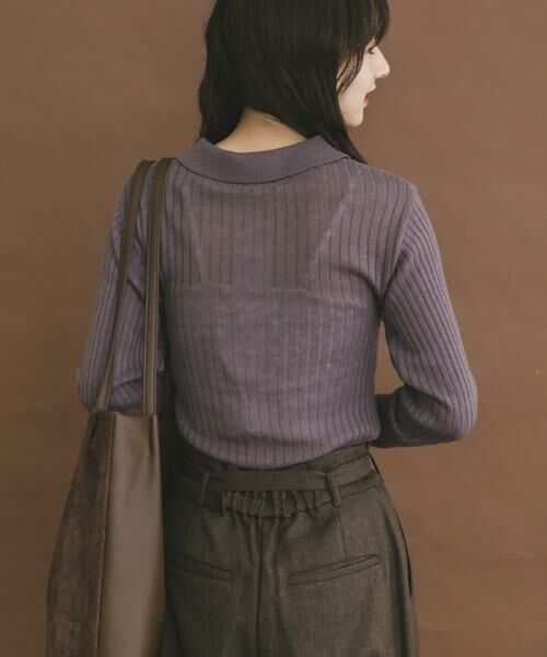 URBAN RESEARCH ITEMS / アーバンリサーチ アイテムズ ニット・セーター | シアーリブポロニット | 詳細10