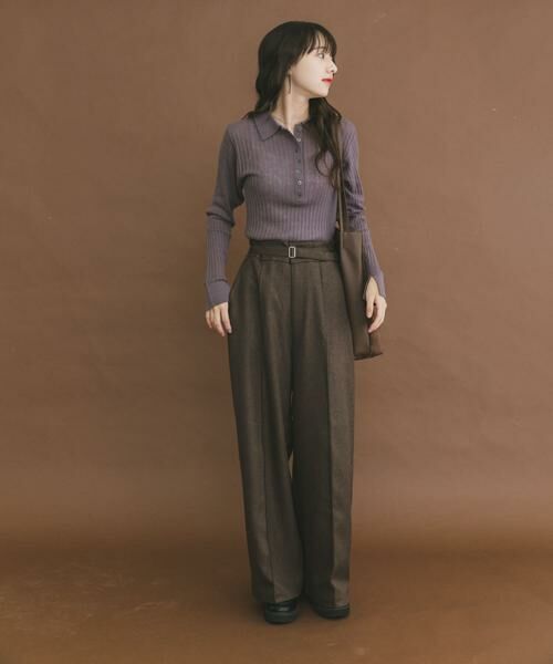 URBAN RESEARCH ITEMS / アーバンリサーチ アイテムズ ニット・セーター | シアーリブポロニット | 詳細12