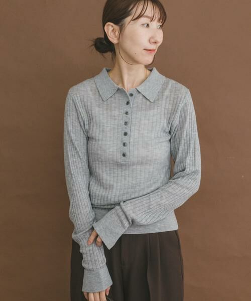 URBAN RESEARCH ITEMS / アーバンリサーチ アイテムズ ニット・セーター | シアーリブポロニット | 詳細19