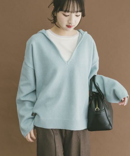 URBAN RESEARCH ITEMS / アーバンリサーチ アイテムズ ニット・セーター | スキッパーフードニット | 詳細1