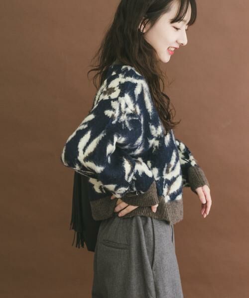 URBAN RESEARCH ITEMS/アーバンリサーチ アイテムズ ジャガードニュアンスハイネックニット ネイビー FREE URBAN RESEARCH ITEMS/アーバンリサーチ アイテムズ ジャガードニュアンスハイネックニット ネイビー FREE