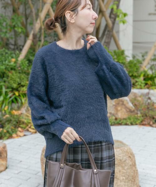 URBAN RESEARCH ITEMS / アーバンリサーチ アイテムズ ニット・セーター | シャギークルーネックニット | 詳細1