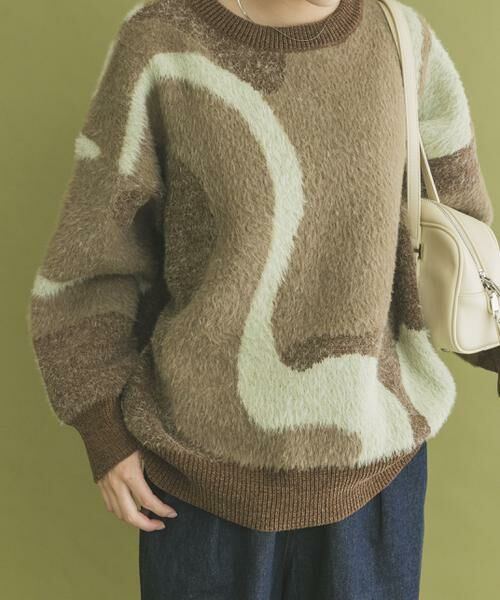 URBAN RESEARCH ITEMS / アーバンリサーチ アイテムズ ニット・セーター | フェザージャガードニット | 詳細1
