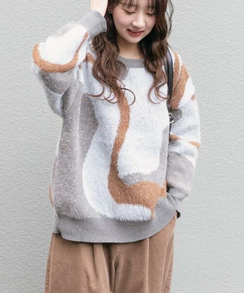 URBAN RESEARCH ITEMS / アーバンリサーチ アイテムズ ニット・セーター | フェザージャガードニット | 詳細10