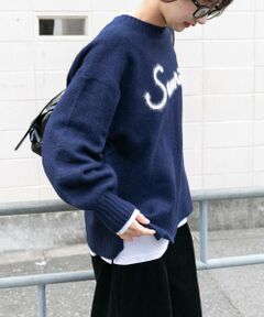 URBAN RESEARCH ITEMS / アーバンリサーチ アイテムズ ニット・セーター | クルーネックロゴニットプルオーバー