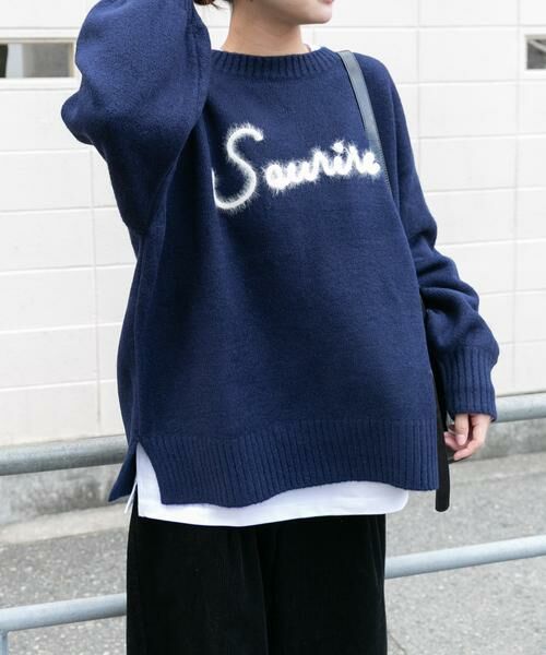 URBAN RESEARCH ITEMS / アーバンリサーチ アイテムズ ニット・セーター | クルーネックロゴニットプルオーバー | 詳細9