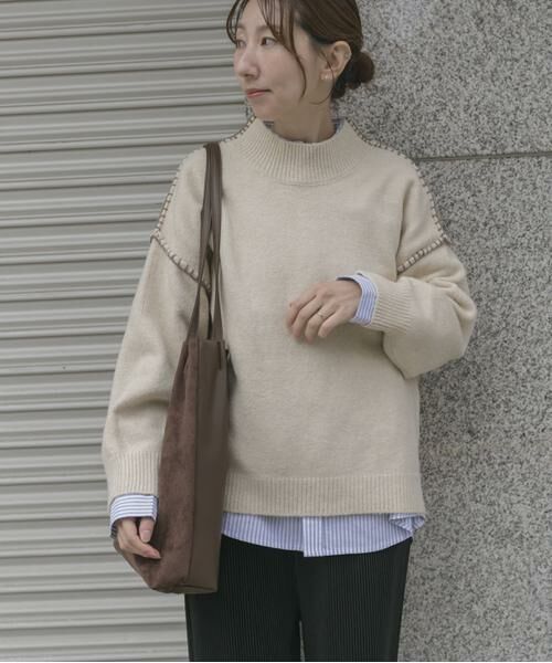 URBAN RESEARCH ITEMS / アーバンリサーチ アイテムズ ニット・セーター | ハンドステッチハイネックニット | 詳細22