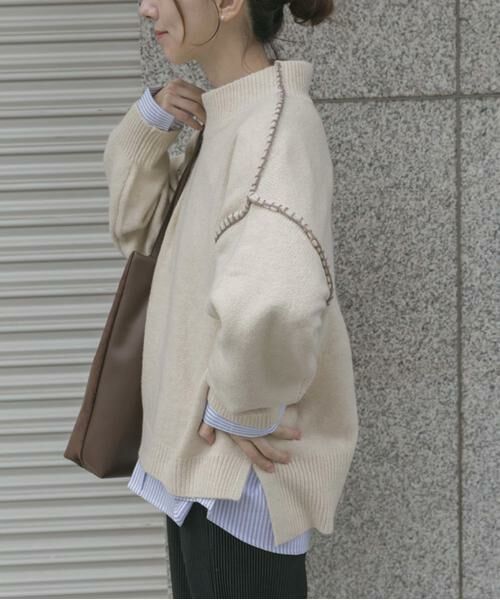 URBAN RESEARCH ITEMS / アーバンリサーチ アイテムズ ニット・セーター | ハンドステッチハイネックニット | 詳細23