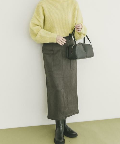 URBAN RESEARCH ITEMS/アーバンリサーチ アイテムズ フェイクスエードタイトスカート スミクロ FREE