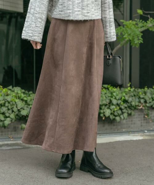 URBAN RESEARCH ITEMS / アーバンリサーチ アイテムズ スカート | フェイクスエードタックフレアスカート | 詳細1