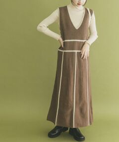 URBAN RESEARCH ITEMS / アーバンリサーチ アイテムズ ワンピース | パイピングニットジャンパースカート