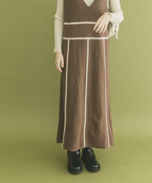 URBAN RESEARCH ITEMS / アーバンリサーチ アイテムズ ワンピース | パイピングニットジャンパースカート | 詳細2