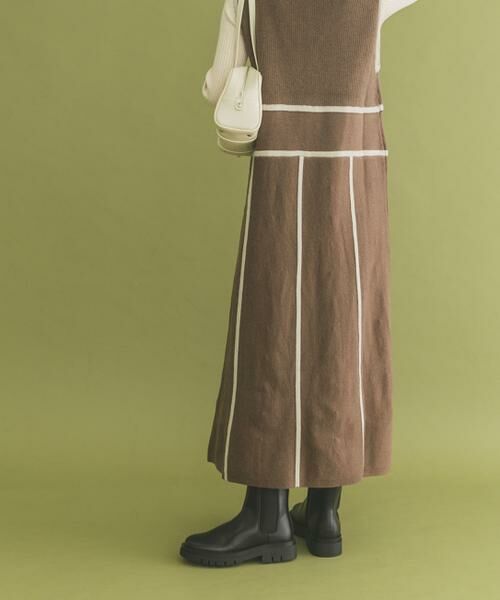 URBAN RESEARCH ITEMS / アーバンリサーチ アイテムズ ワンピース | パイピングニットジャンパースカート | 詳細5