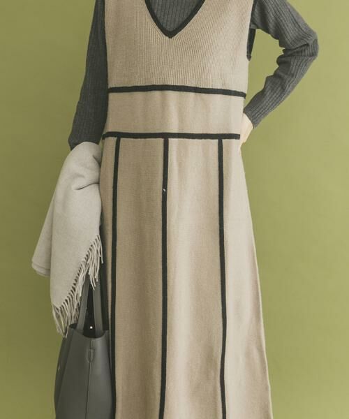 URBAN RESEARCH ITEMS / アーバンリサーチ アイテムズ ワンピース | パイピングニットジャンパースカート | 詳細11
