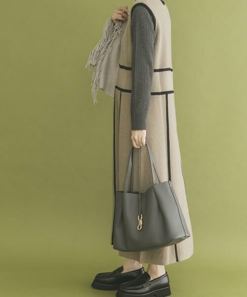 URBAN RESEARCH ITEMS / アーバンリサーチ アイテムズ ワンピース | パイピングニットジャンパースカート | 詳細13