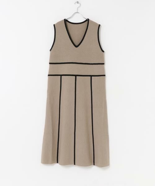 URBAN RESEARCH ITEMS / アーバンリサーチ アイテムズ ワンピース | パイピングニットジャンパースカート | 詳細16