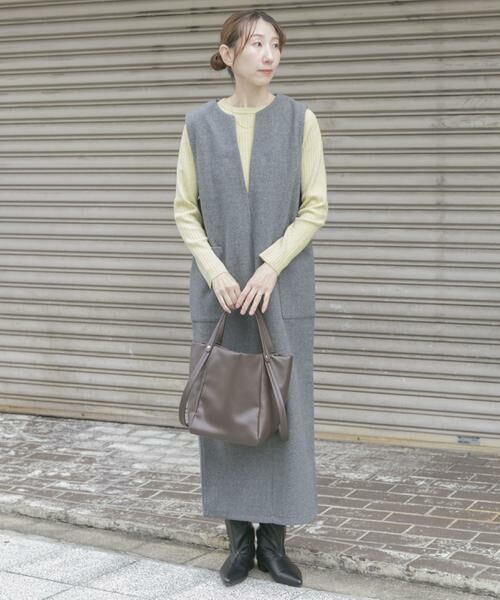 URBAN RESEARCH ITEMS/アーバンリサーチ アイテムズ ジャージメルトンジャンパースカート グレー FREE