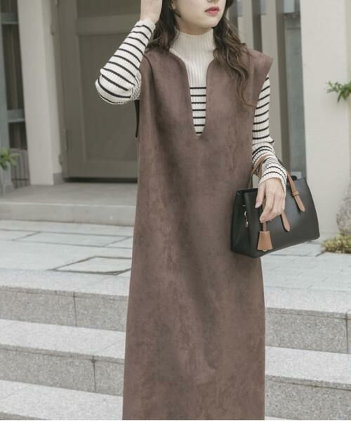 URBAN RESEARCH ITEMS / アーバンリサーチ アイテムズ ワンピース | フェイクスエードジャンスカ | 詳細2