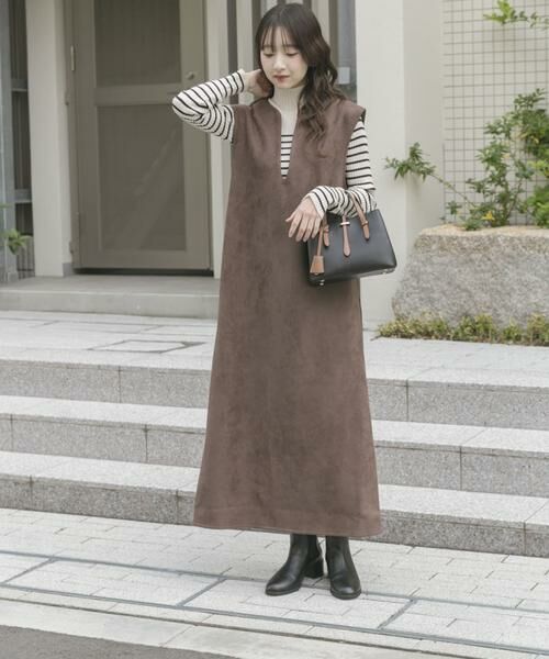 URBAN RESEARCH ITEMS / アーバンリサーチ アイテムズ ワンピース | フェイクスエードジャンスカ | 詳細3