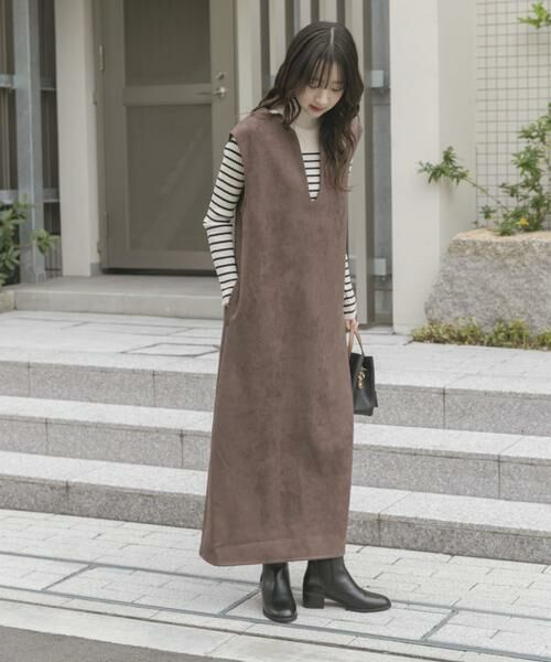 URBAN RESEARCH ITEMS / アーバンリサーチ アイテムズ ワンピース | フェイクスエードジャンスカ | 詳細4