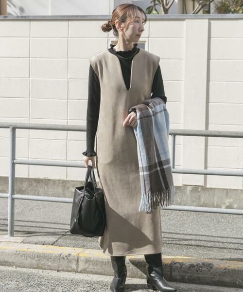 URBAN RESEARCH ITEMS / アーバンリサーチ アイテムズ ワンピース | フェイクスエードジャンスカ | 詳細16