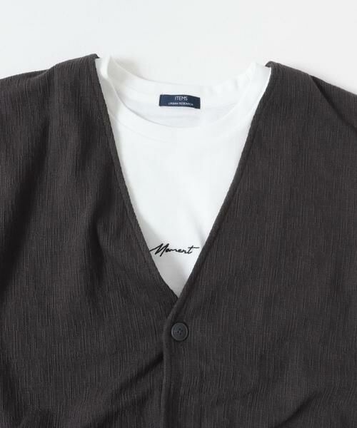 URBAN RESEARCH ITEMS / アーバンリサーチ アイテムズ Tシャツ | ストレッチイージーカーディガン＋刺繍Tシャツセット | 詳細27
