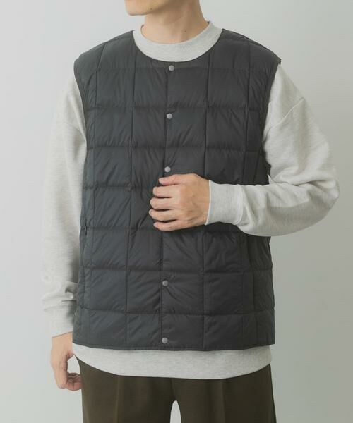 URBAN RESEARCH ITEMS/アーバンリサーチ アイテムズ TAION CrewNeck Button Down Vest チャコールグレー L