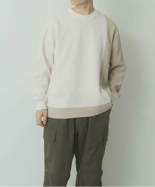 URBAN RESEARCH ITEMS / アーバンリサーチ アイテムズ Tシャツ | バイカラー切替 クルーネックTops | 詳細4