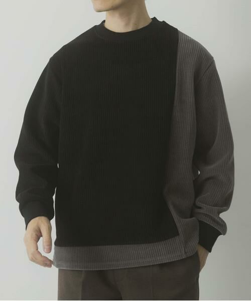 URBAN RESEARCH ITEMS / アーバンリサーチ アイテムズ Tシャツ | バイカラー切替 クルーネックTops | 詳細9