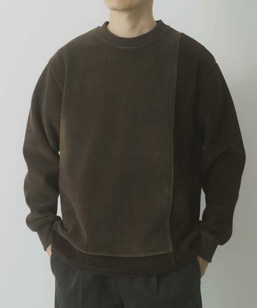 URBAN RESEARCH ITEMS/アーバンリサーチ アイテムズ バイカラー切替 クルーネックTops ベージュ L