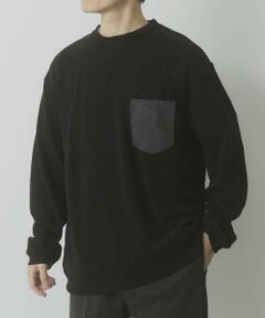 URBAN RESEARCH ITEMS / アーバンリサーチ アイテムズ Tシャツ | ポケット切替ツイードクルーネックtops