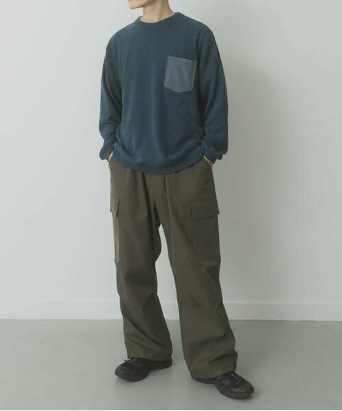 URBAN RESEARCH ITEMS / アーバンリサーチ アイテムズ Tシャツ | ポケット切替ツイードクルーネックtops | 詳細4
