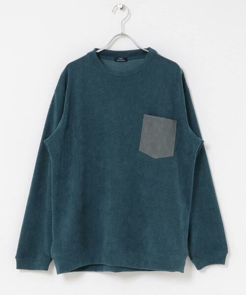 URBAN RESEARCH ITEMS / アーバンリサーチ アイテムズ Tシャツ | ポケット切替ツイードクルーネックtops | 詳細5