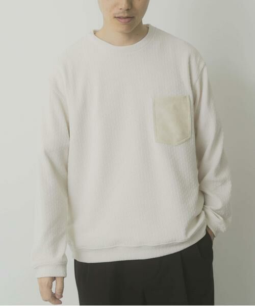 URBAN RESEARCH ITEMS / アーバンリサーチ アイテムズ Tシャツ | ポケット切替ツイードクルーネックtops | 詳細11