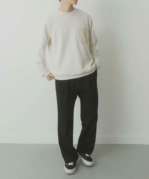 URBAN RESEARCH ITEMS / アーバンリサーチ アイテムズ Tシャツ | ポケット切替ツイードクルーネックtops | 詳細13