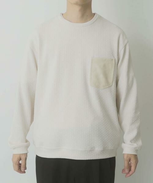 URBAN RESEARCH ITEMS / アーバンリサーチ アイテムズ Tシャツ | ポケット切替ツイードクルーネックtops | 詳細14