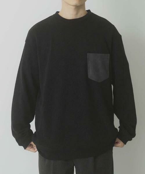 URBAN RESEARCH ITEMS / アーバンリサーチ アイテムズ Tシャツ | ポケット切替ツイードクルーネックtops | 詳細19