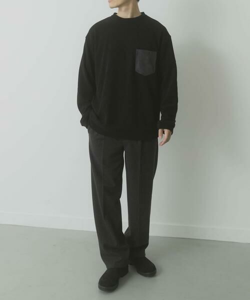 URBAN RESEARCH ITEMS / アーバンリサーチ アイテムズ Tシャツ | ポケット切替ツイードクルーネックtops | 詳細22
