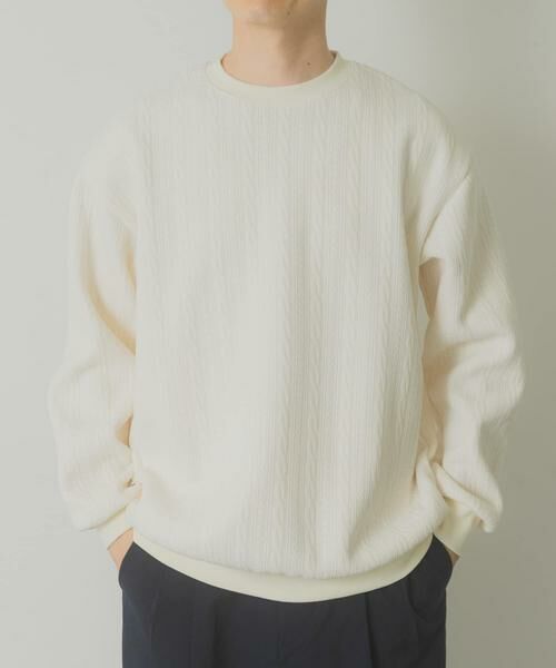 URBAN RESEARCH ITEMS / アーバンリサーチ アイテムズ その他トップス | 発熱機能ケーブル柄カットモールトップス | 詳細10