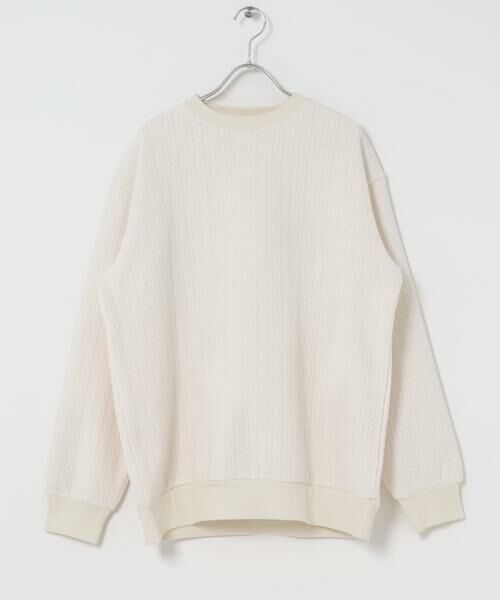 URBAN RESEARCH ITEMS / アーバンリサーチ アイテムズ その他トップス | 発熱機能ケーブル柄カットモールトップス | 詳細15