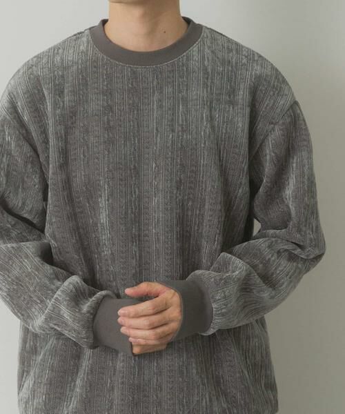 URBAN RESEARCH ITEMS / アーバンリサーチ アイテムズ その他トップス | 発熱機能ケーブル柄カットモールトップス | 詳細25